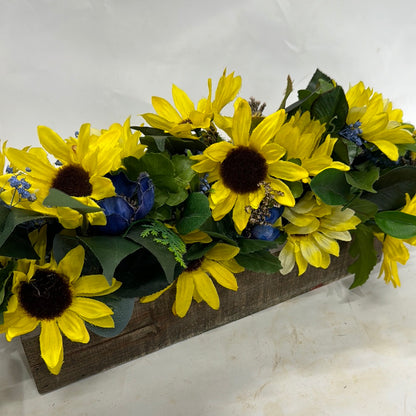 Faux Arrangement | Sunflower Trough