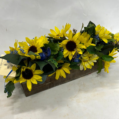 Faux Arrangement | Sunflower Trough