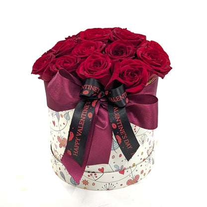 Hat Box | Valentine's Red Roses