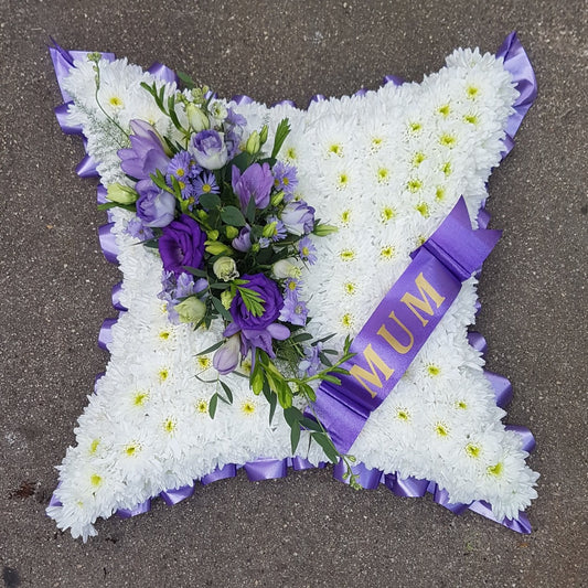 Personalised Sash Cushion Funeral Tribute